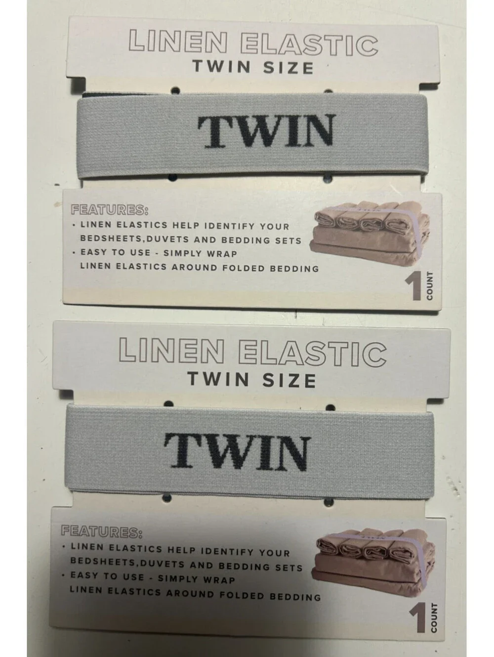 Target Linen Elastic Sheet Bands Twin Size Lot of 2 New